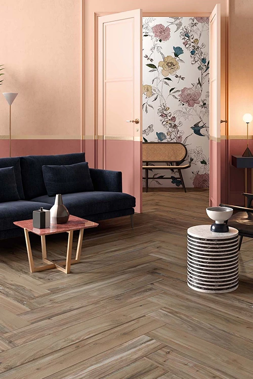 Bring warmth and style to any room with Royal Ceramic's high-quality wood flooring